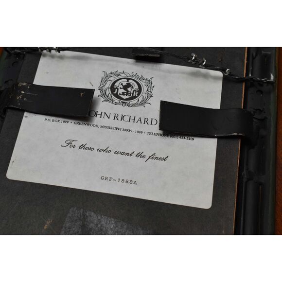 John Richard Luxury Botanical Wall Plaques Set 2 Gilded Frames Ceramic Tiles - Picture 4 of 7